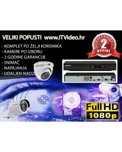 HD Hik video nadzor 2 kamere antivandal Dome ili Bullet